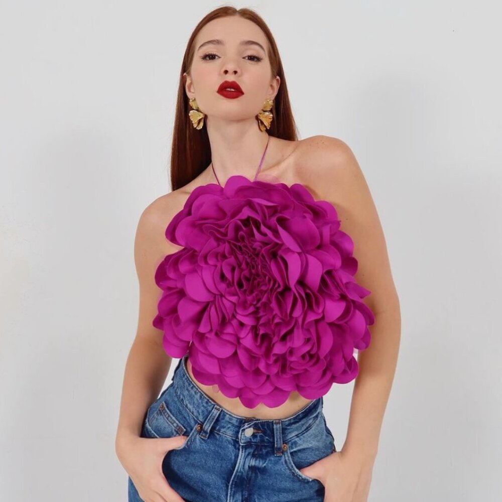 Purple floral top